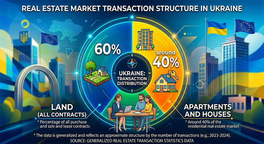 Structure of the real estate transaction market in Ukraine