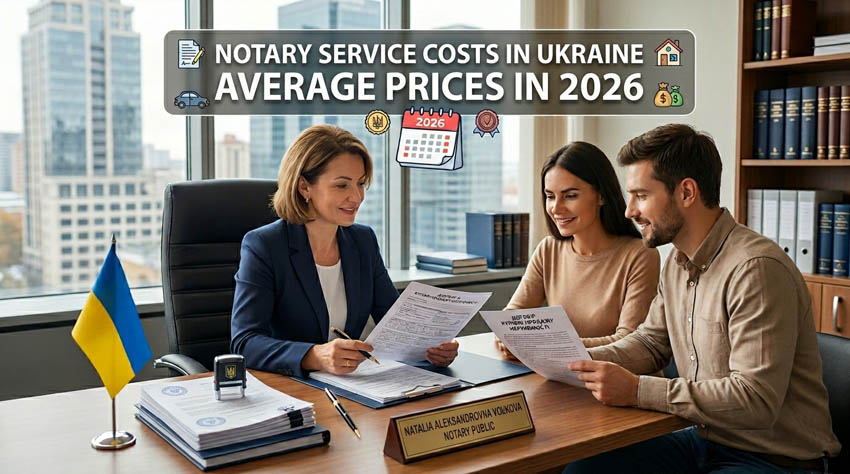 Средняя стоимость услуг нотариуса в Украине в 2026 году