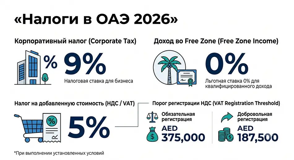 Налоги в ОАЭ 2026