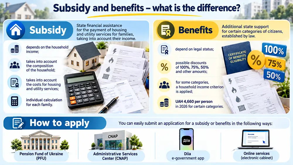 infographic subsidy and benefits - what's the difference