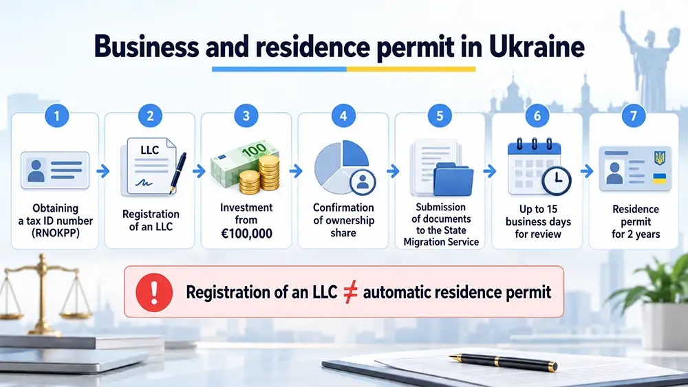 Infographic 'Business and Residence Permit in Ukraine'