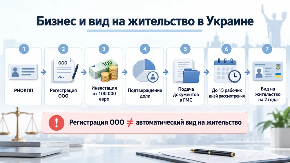 инфографика «Бизнес и вид на жительство в Украине