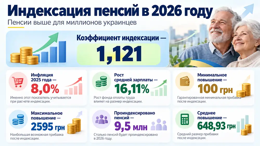Индексация пенсий в 2026 году