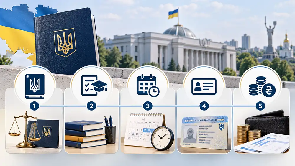 інфографіка Основні вимоги для отримання громадянства України