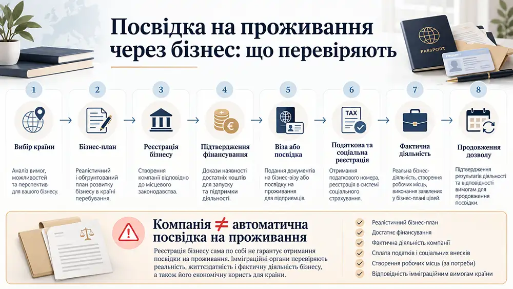 Посвідка на проживання через бізнес: що перевіряють