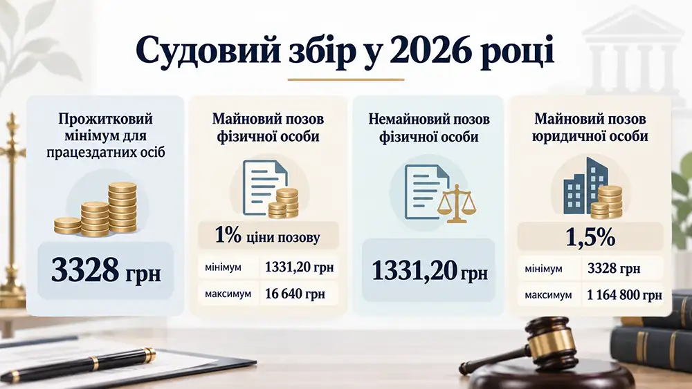 Судовий збір у 2026 році