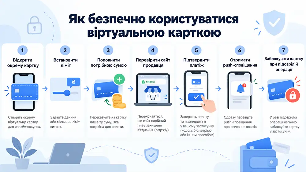 Як безпечно користуватися віртуальною карткою