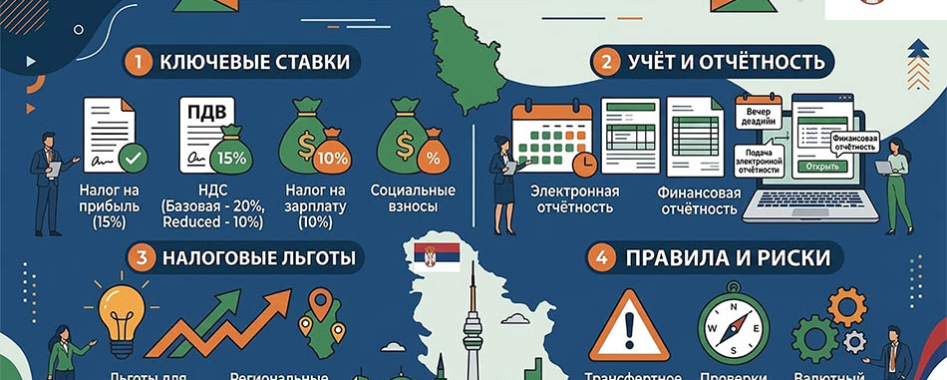 Налоги для бизнеса в Сербии: полный обзор налоговой системы, ставок, отчетности, льгот и рисков