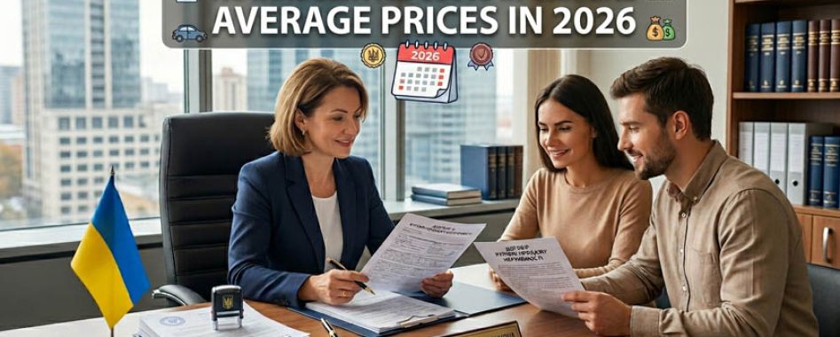 Average cost of notary services in Ukraine in 2026